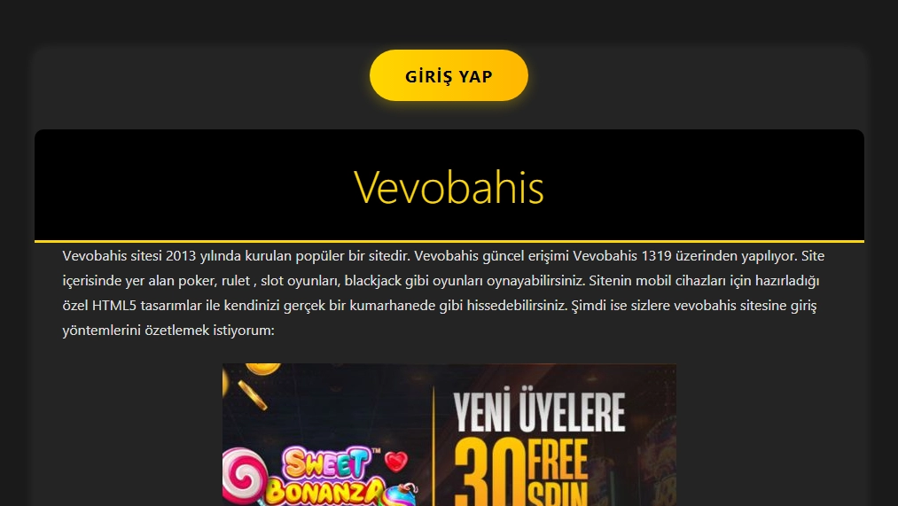 Vevobahis Casino